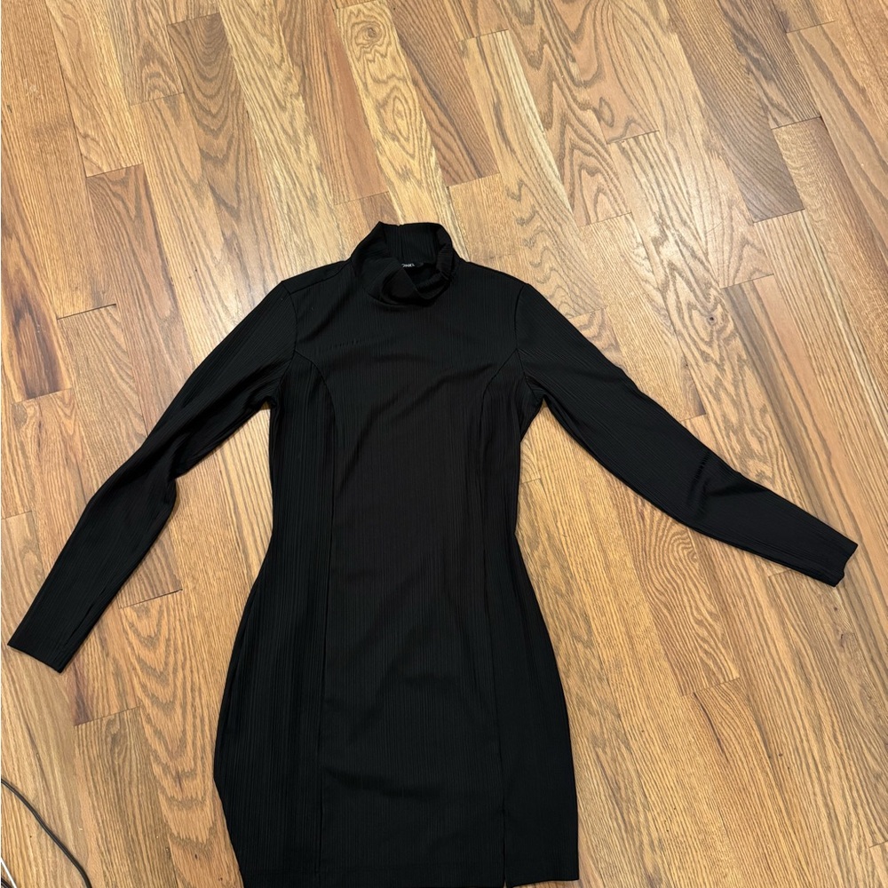 Monki Black Long Sleeve Dress